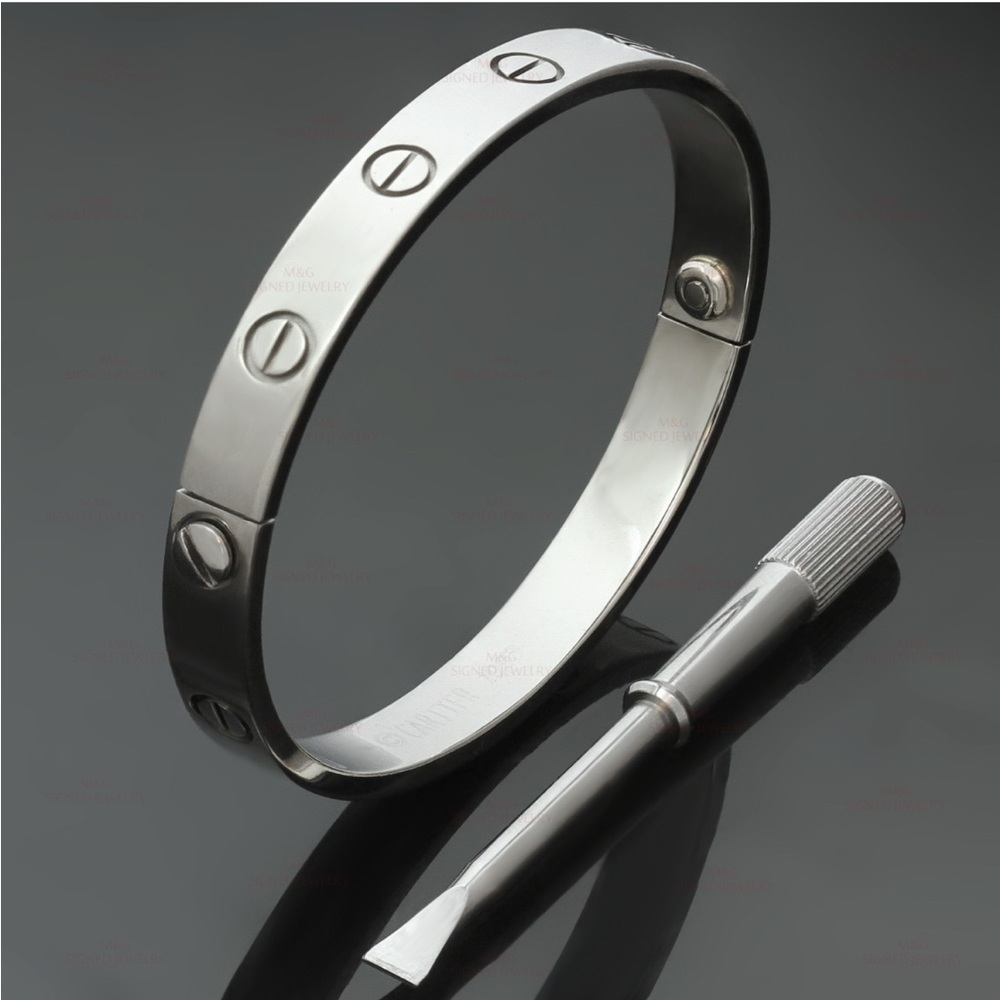 LUXURY LOVE SILVER SCREW BANGLE BRACELET WITH TOOL CHOOSE GOLD OR SILVER